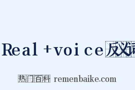 Real+voice反义词是什么意思的图片